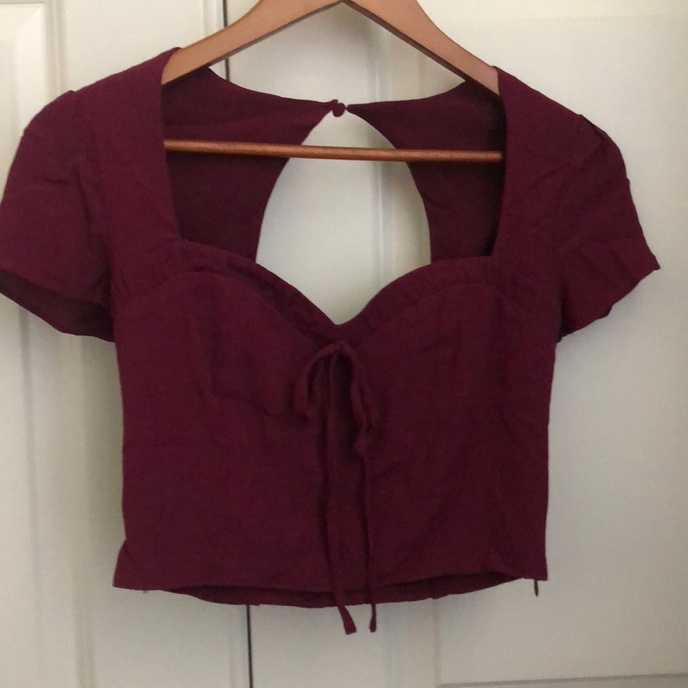 Dark purple Short Sleeved Top